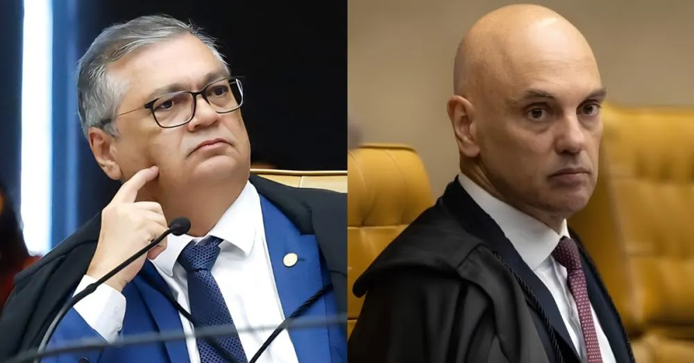 Os ministros do STF, Flávio Dino e Alexandre de Moraes. | Créditos: montagem/BGN