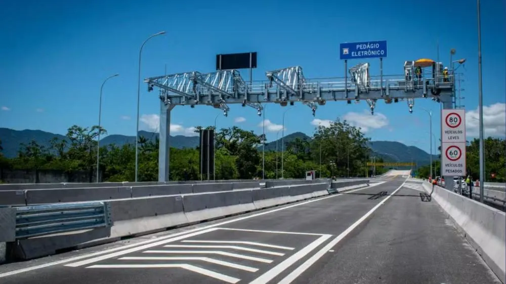 Free flow do Contorno Sul da Rodovia dos Tamoios — Foto: Divulgação/Tamoios