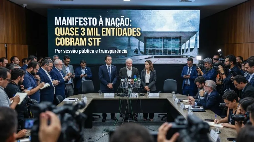 “Manifesto à Nação“: Quase 3 mil entidades cobram STF por sessão pública e transparência
