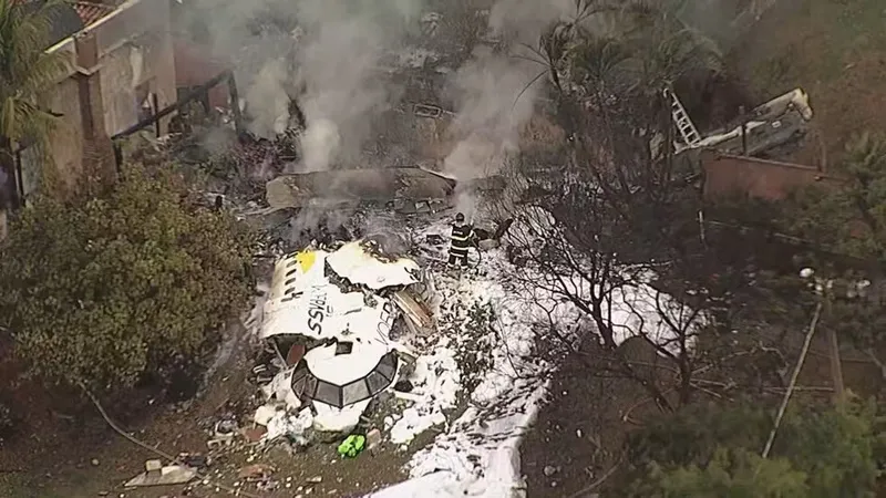 Avião da Voepass caiu em agosto de 2024. Foto:: Reprodução/TV Globo